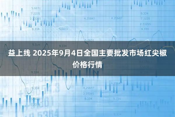 益上线 2025年9月4日全国主要批发市场红尖椒价格行情