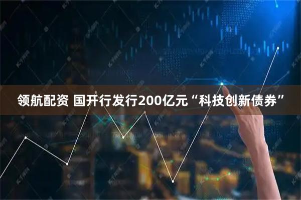 领航配资 国开行发行200亿元“科技创新债券”