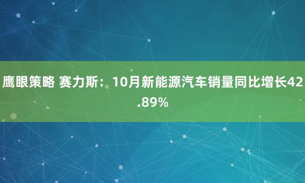 鹰眼策略 赛力斯：10月新能源汽车销量同比增长42.89%