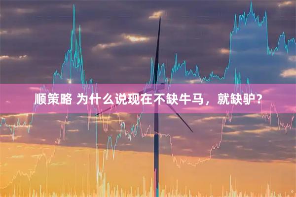 顺策略 为什么说现在不缺牛马，就缺驴？